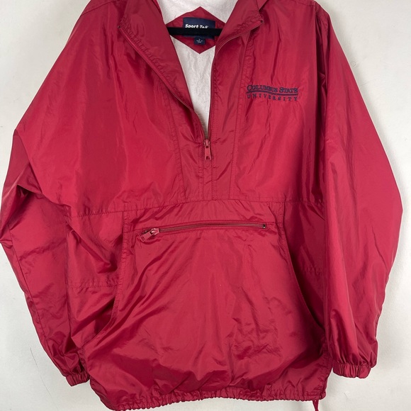 Columbus State University men’s Windbreaker Red Size S Runs BIG - Picture 2 of 8